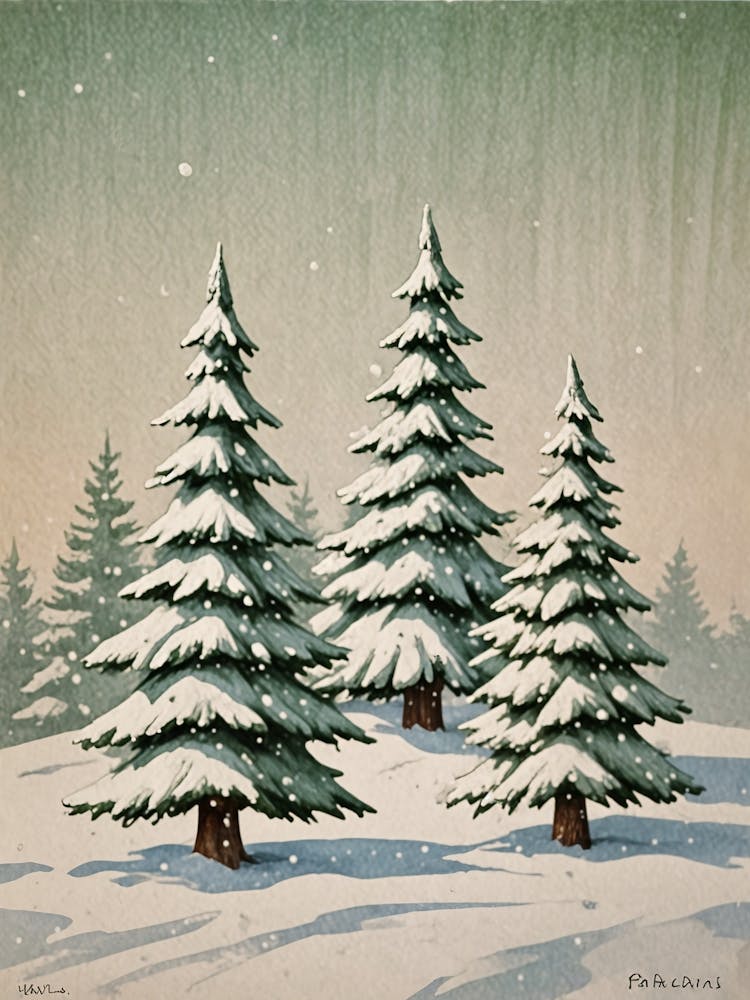 Three Christmas Trees no1