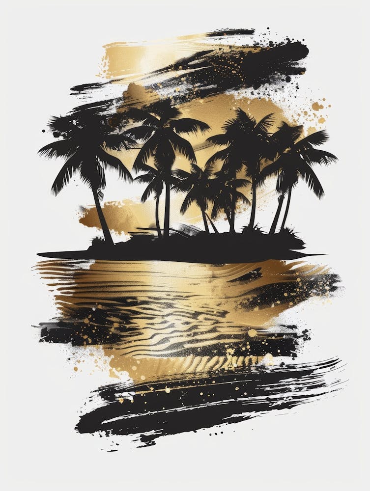 Golden Palm Trees