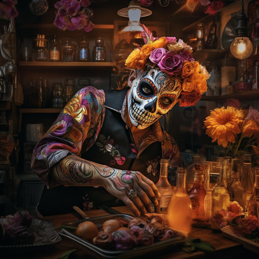 Day Of The Dead Barman de Fête 1