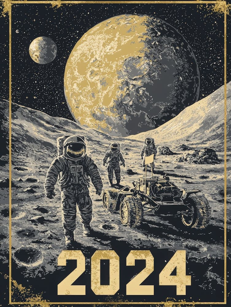 Aihrgdesign - Affiche d'Exploration Spatiale Imaginant L'Artémis 6