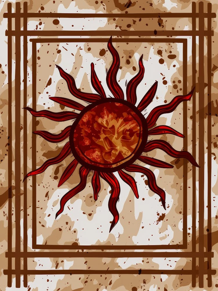 Sun In A Frame Vector