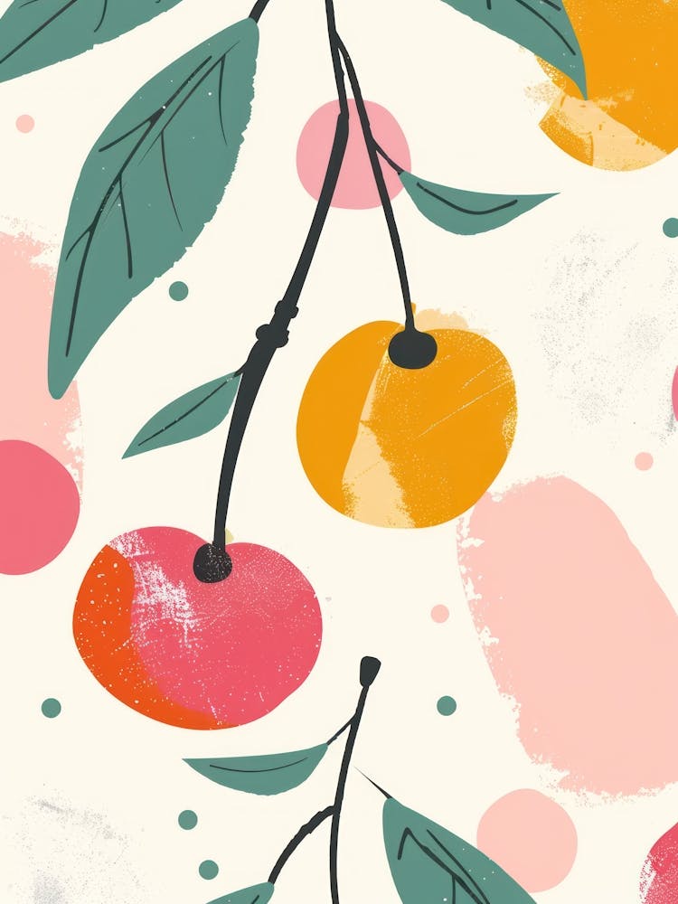 Cherries Close Up Illustration 3