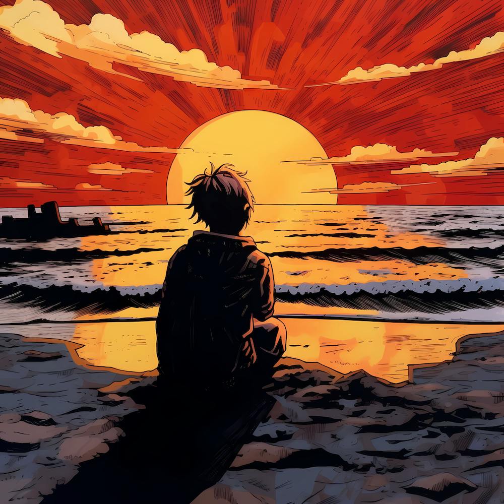 Peaceful thoughts at sunset