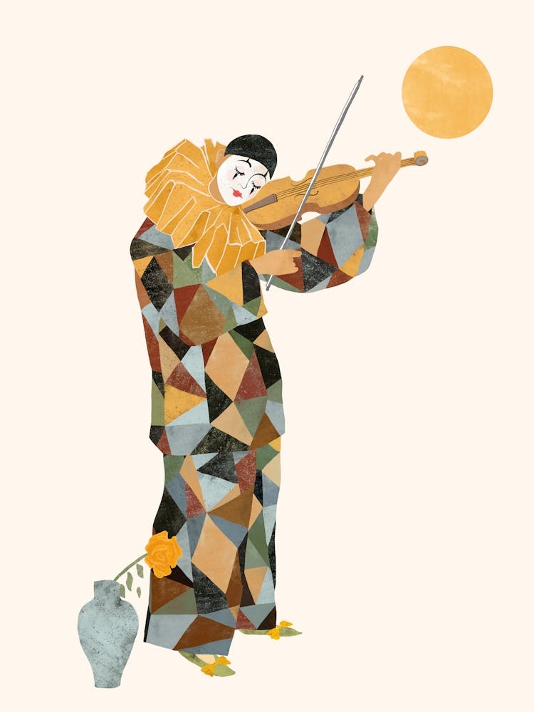 Harlequin With Violin