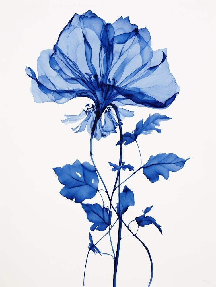 Blue Botanical Gloriosa Lily 4