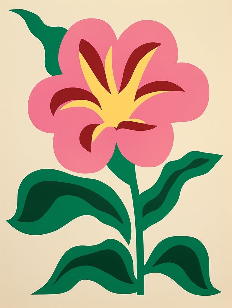 Cut Out Style Flower Art Lily 5