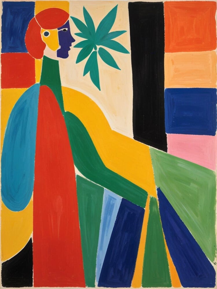 Femme avec une Plante 1