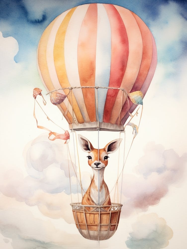 Baby Gazelle In A Hot Air Balloon