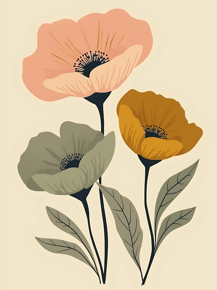 Art Floral Chic au Trait | Dessins Botaniques Minimalistes pour Intérieurs Modernes