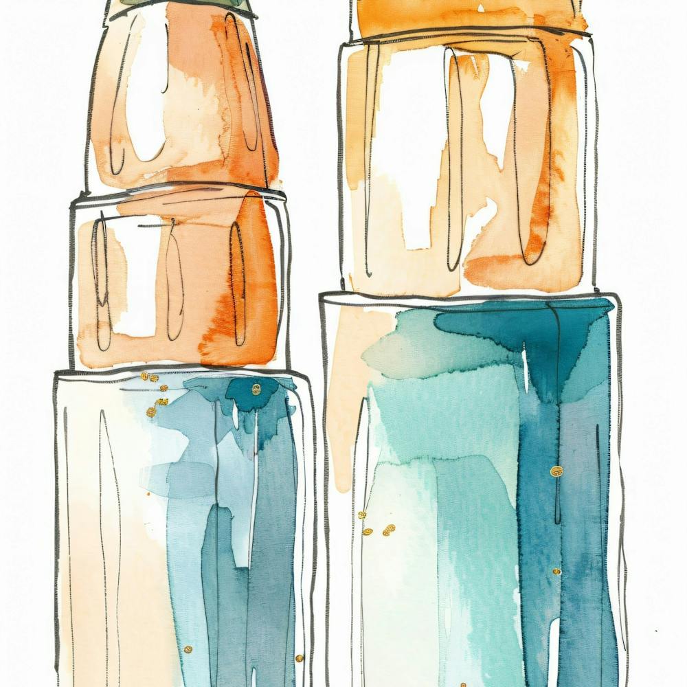 Watercolor Jars 1