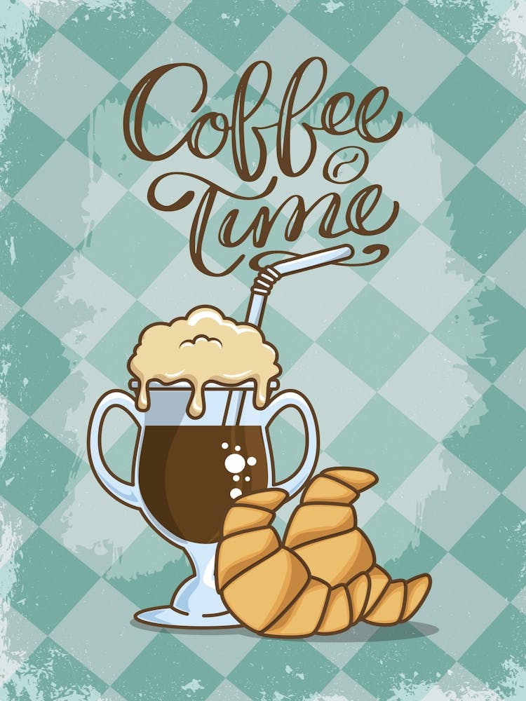 Coffee Time - coffee poster, kitchen wall art