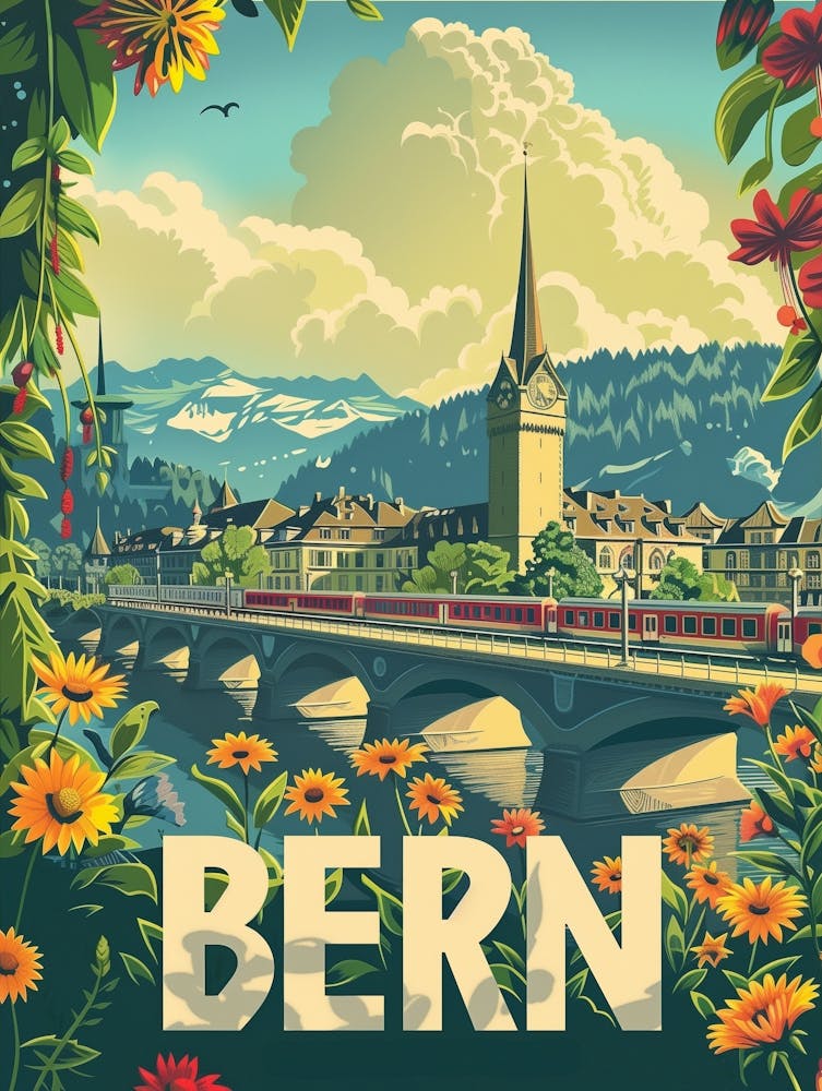 Nzme8932 Vibrant Tourism Poster Travel Poster Vintage Art Deco