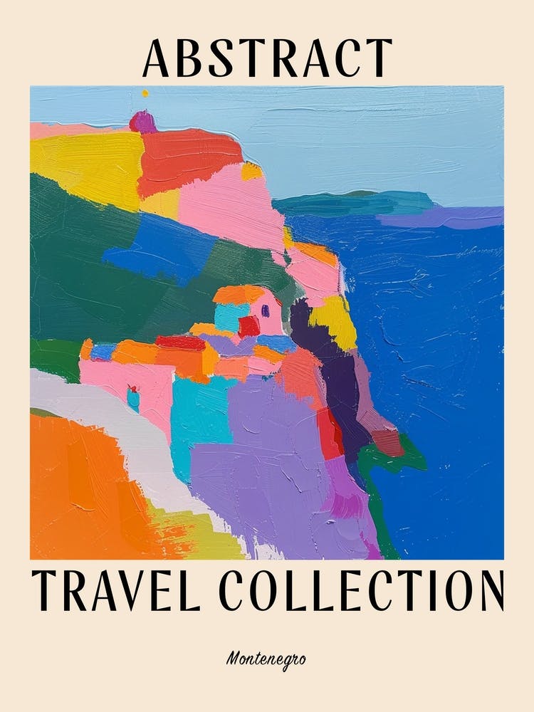 Abstract Travel Collection Poster Montenegro 4