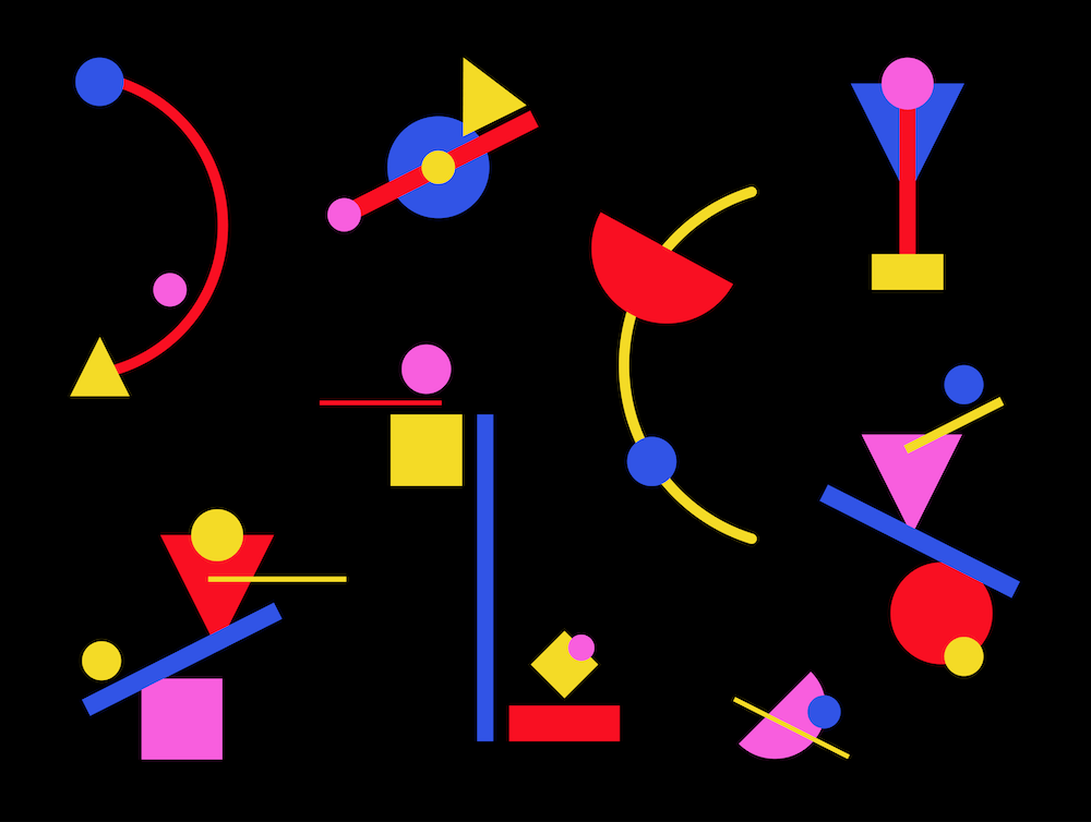Memphis Pattern Retro Synthwave 80s Vintage Abstract Shapes Artwork