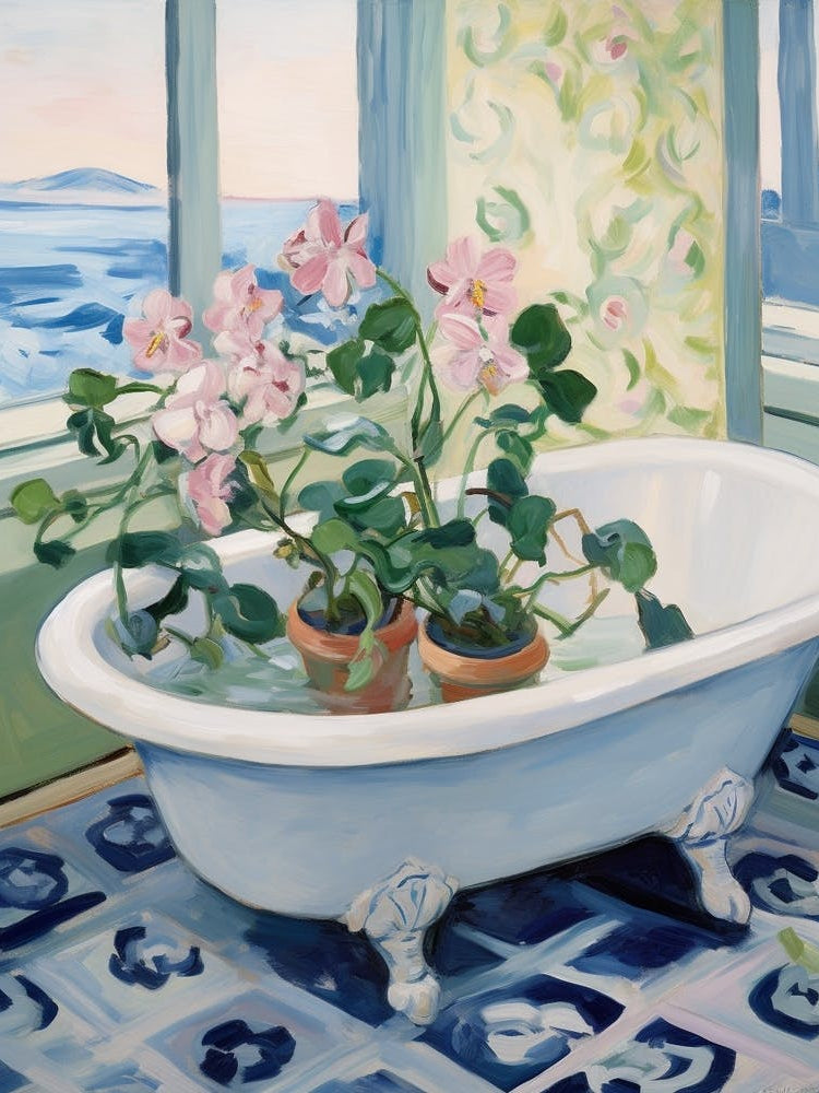 A Bathtube Full Hellebore In A Bathroom 3