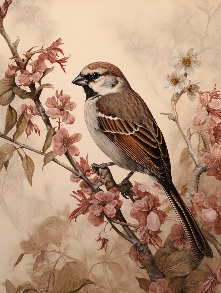 Dark And Moody Botanical House Sparrow 1