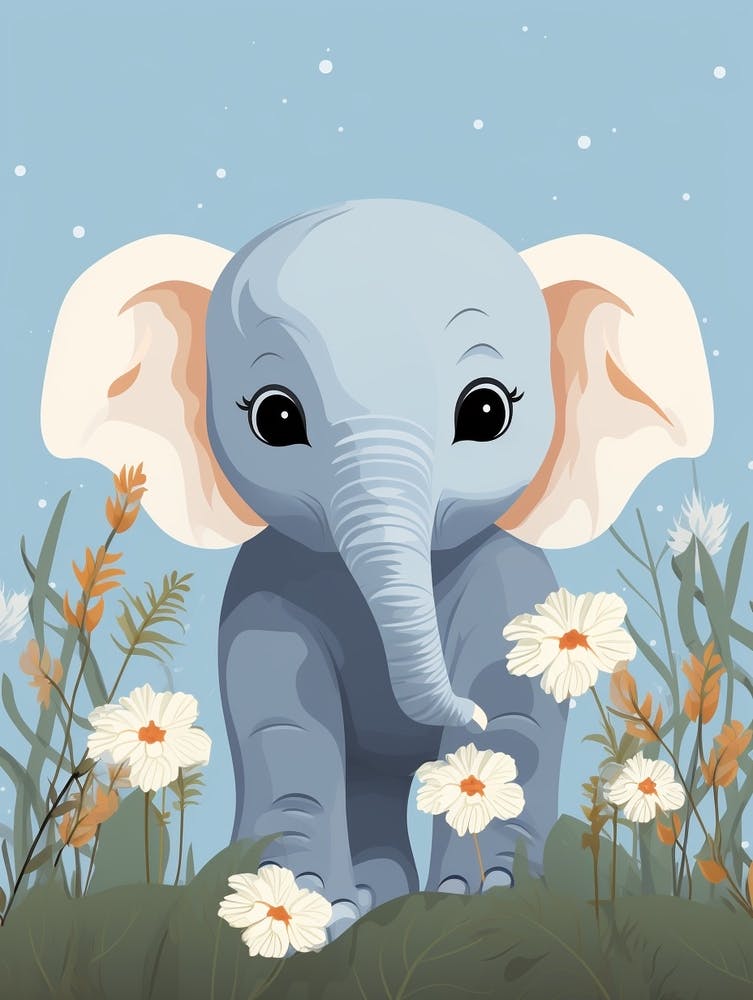 Baby Animal Illustration  Elephant 3