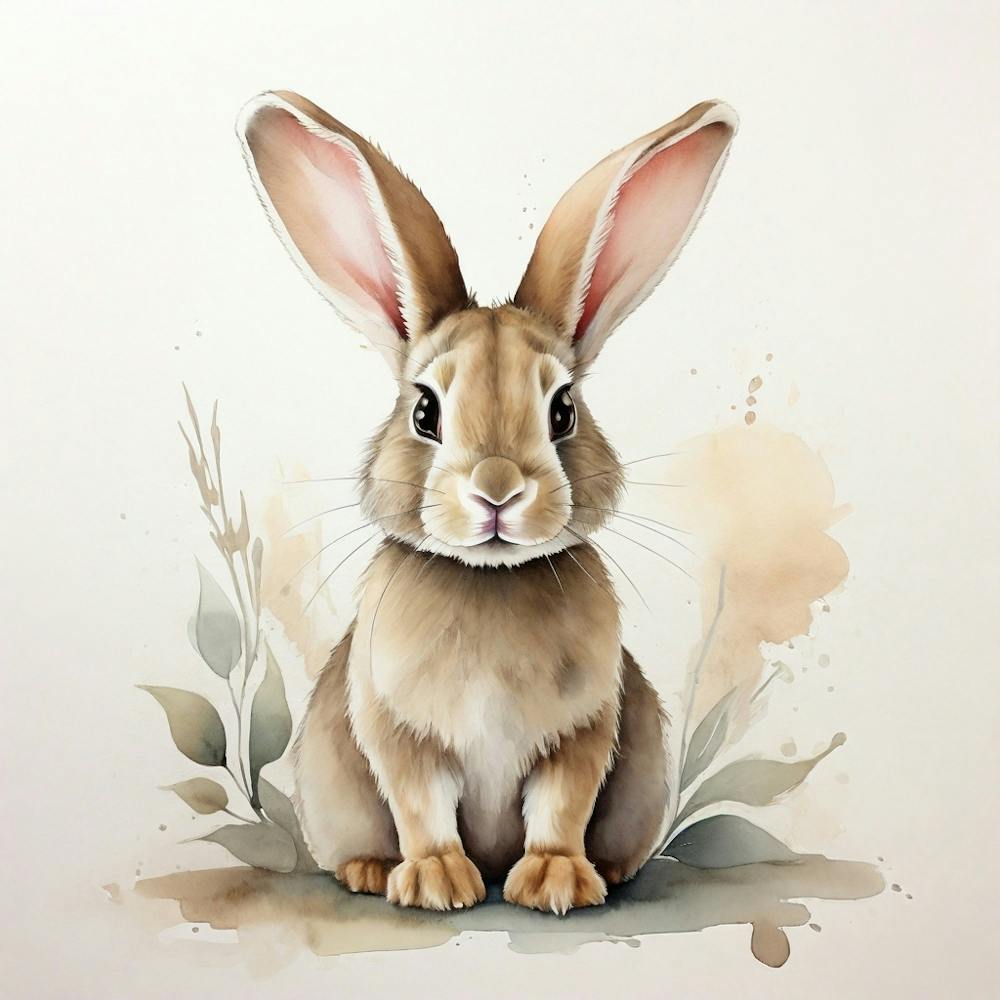 Watercolor Bunny 1