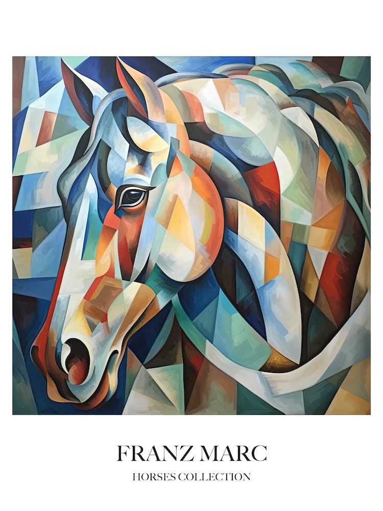 Franz Marc Inspired Horses Collection Painting 02