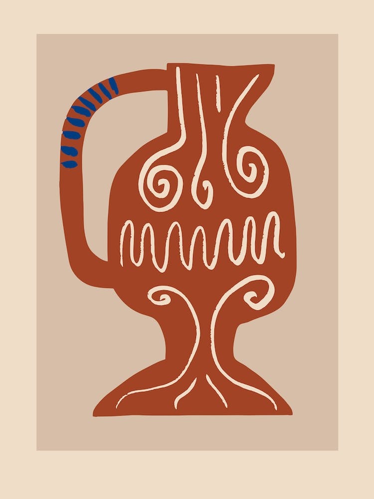 Ceramic Vase In Terra Red