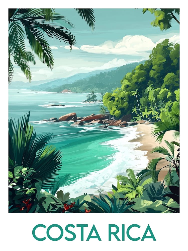Affiche de voyage Costa Rica