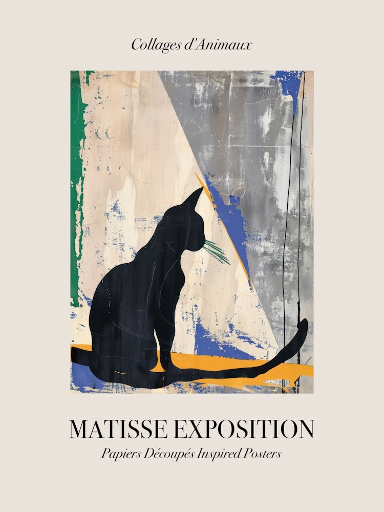 Cat 5 Matisse Inspired Exposition Animals Poster