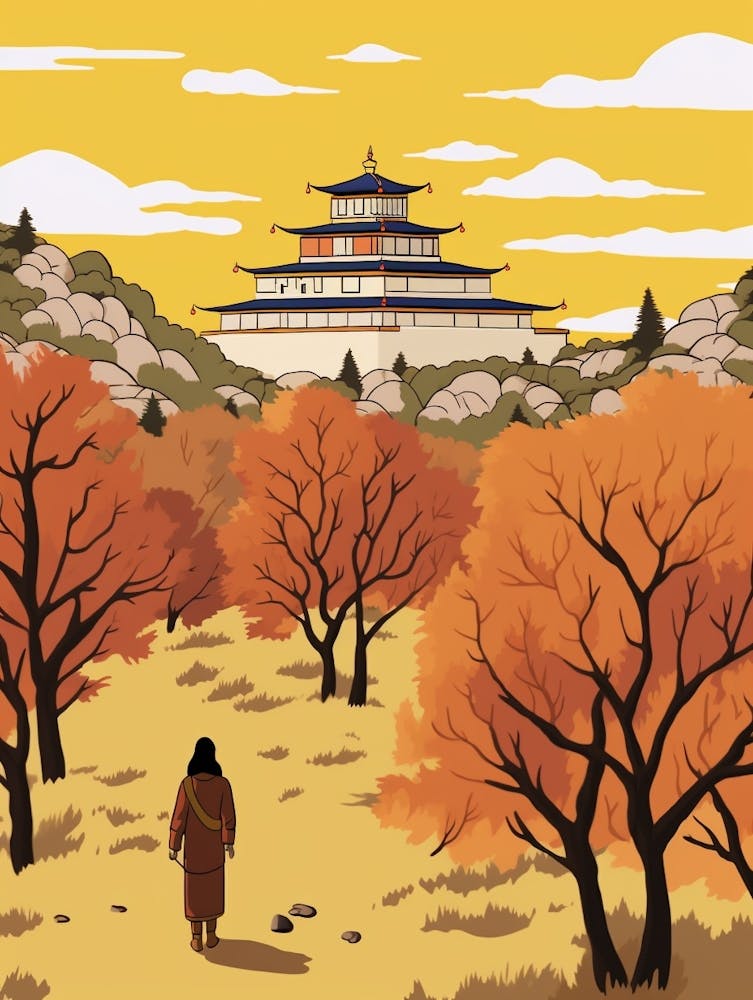 Bhutan 3 Reiseillustration