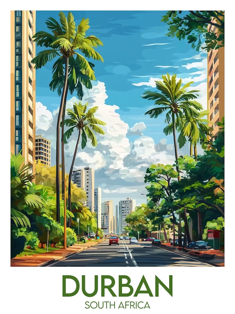 Reiseplakat Durban