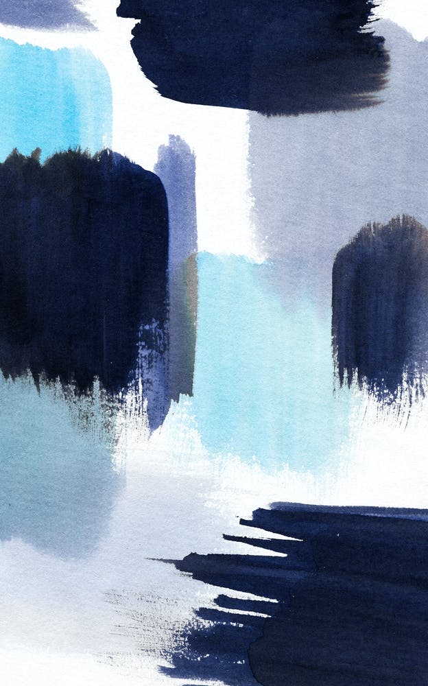 Watercolor Indigo Strokes