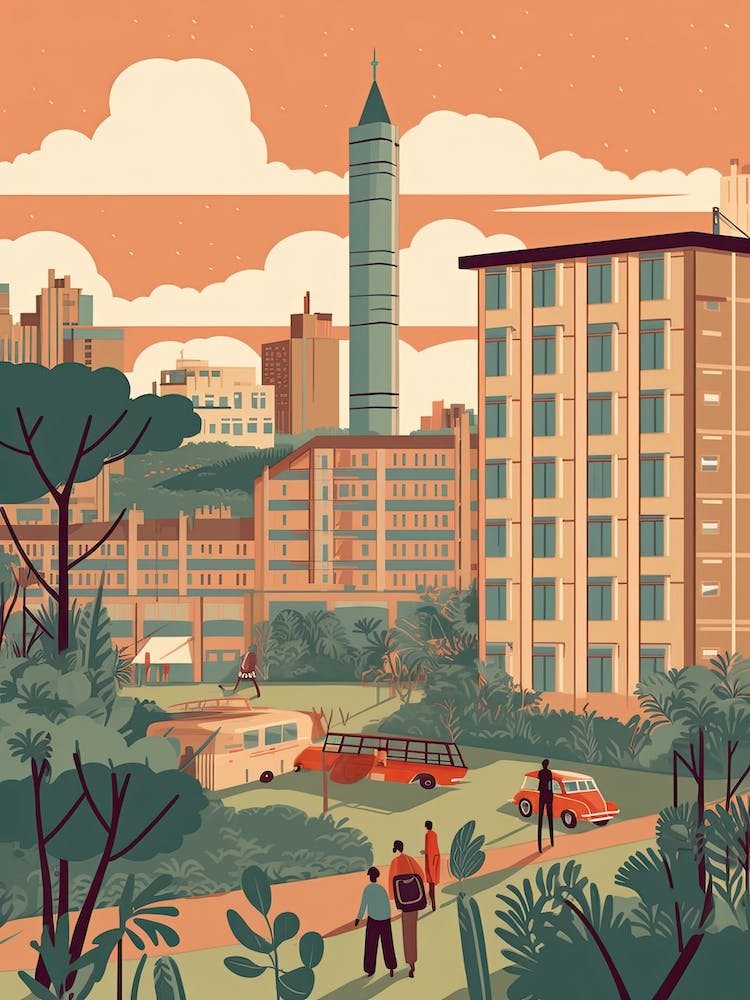 Nairobi Kenya Travel Illustration 3