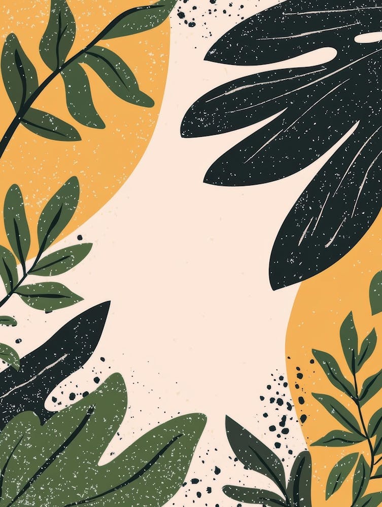 Abstract Tropical Leaves Background