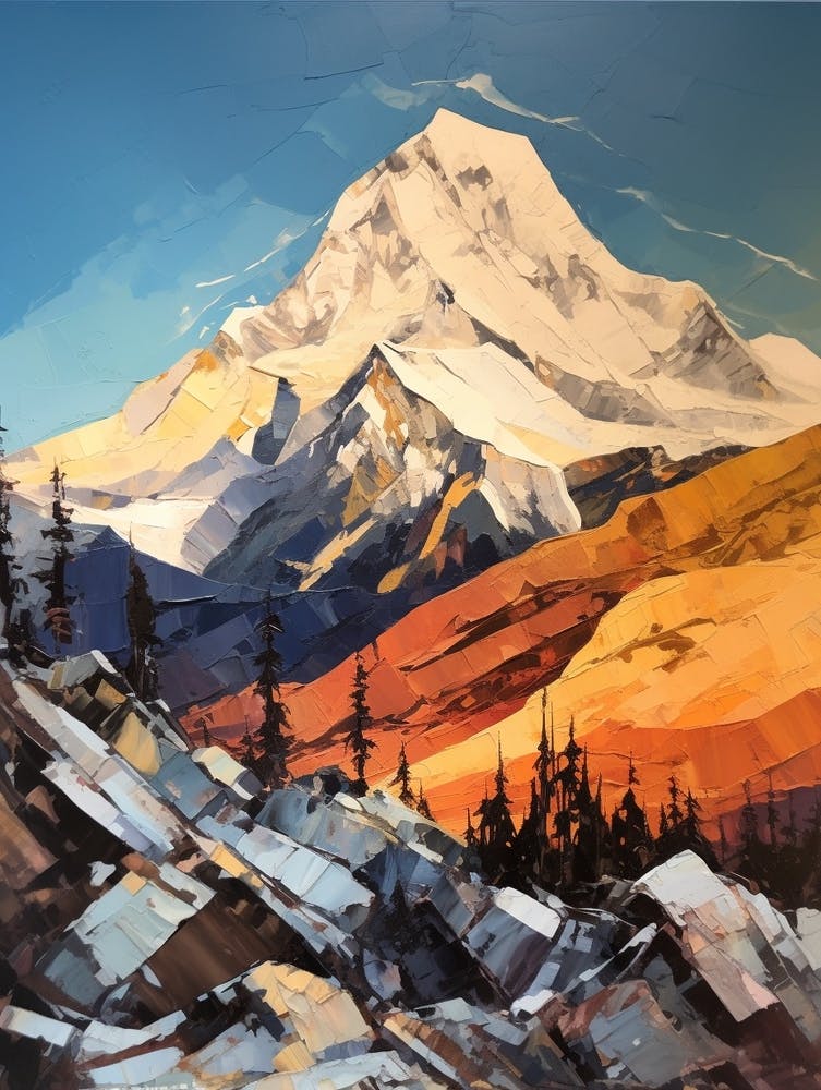 Nanga Parbat Pakistan 3 Mountain Painting