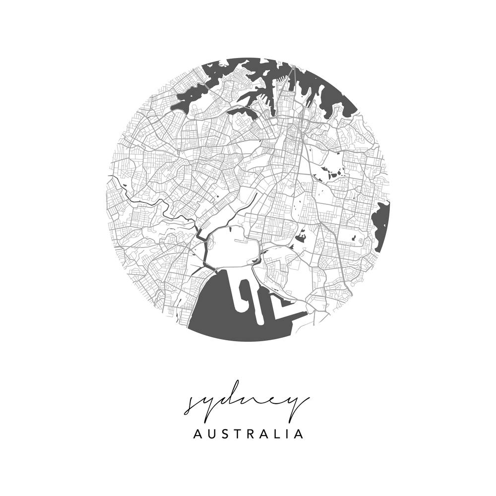 Sydney Australia Circle Map