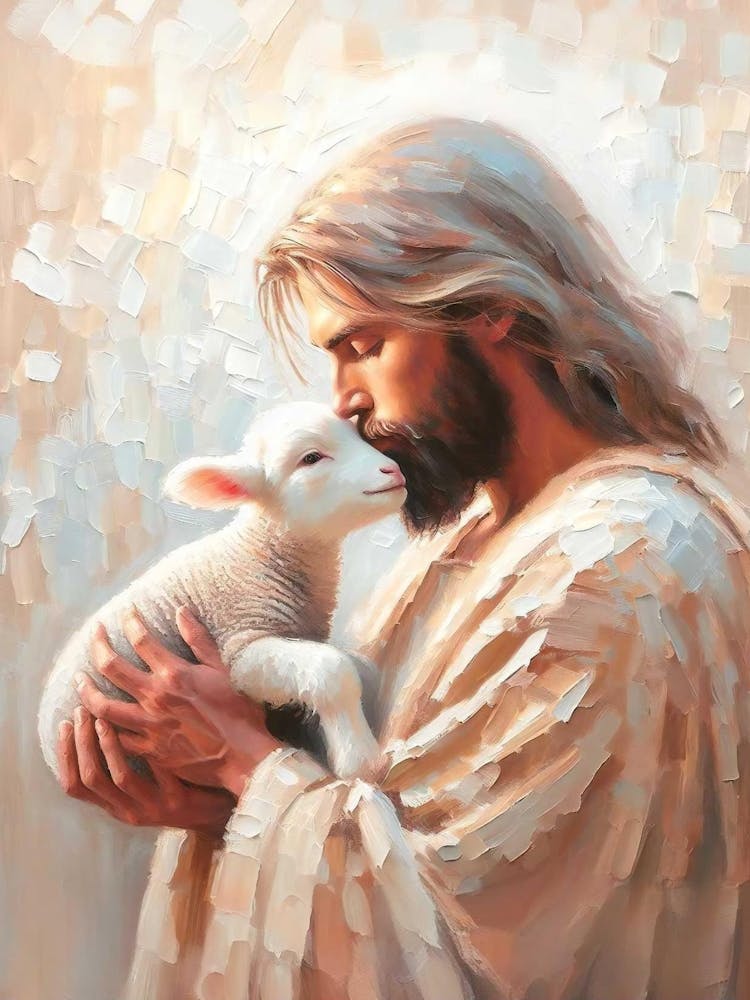 A Shepherd S Love, Christian Art, Jesus Saves The Lamb, Jesus Shepherd Art, Lds Art, Bible Painting, Jesus Leave The 99 Art, Christian Print