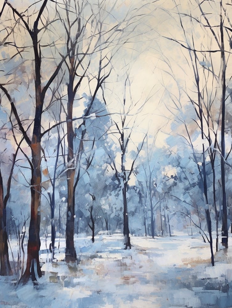 Winter City Park Painting Queens Park Toronto Canada 4