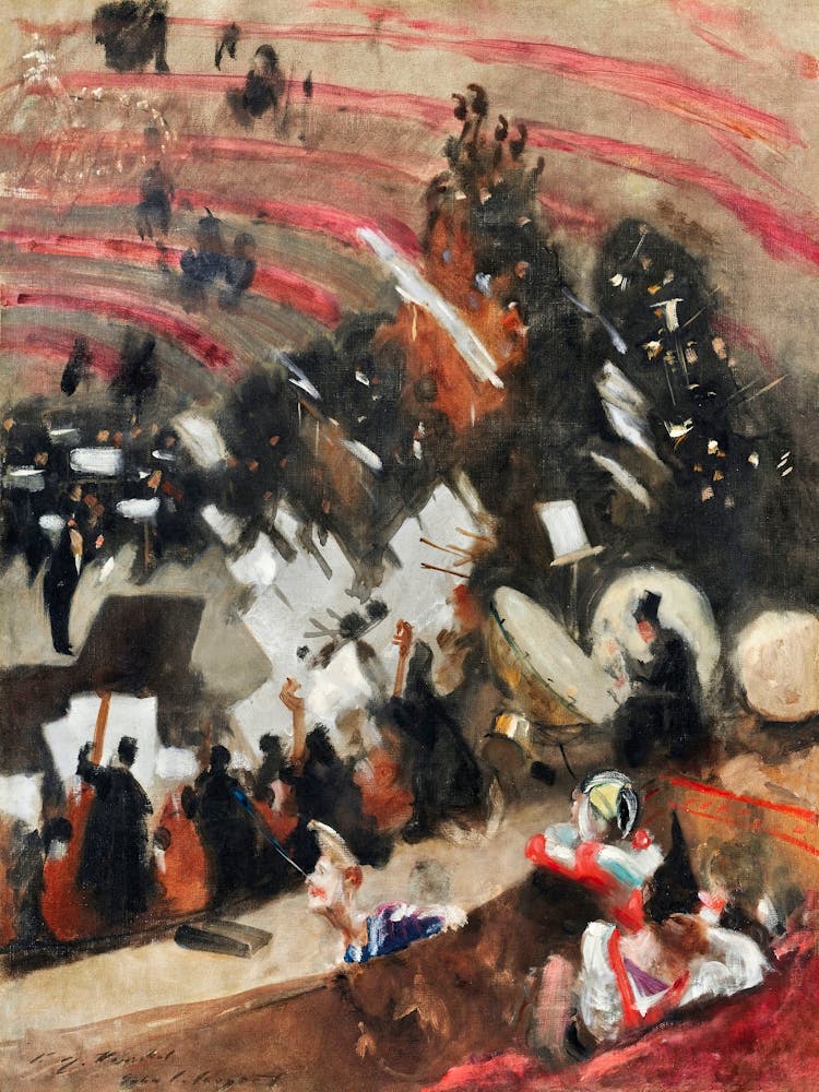 Rehearsal Of The Pasdeloup Orchestra At The Cirque D’Hiver, John Singer Sargent