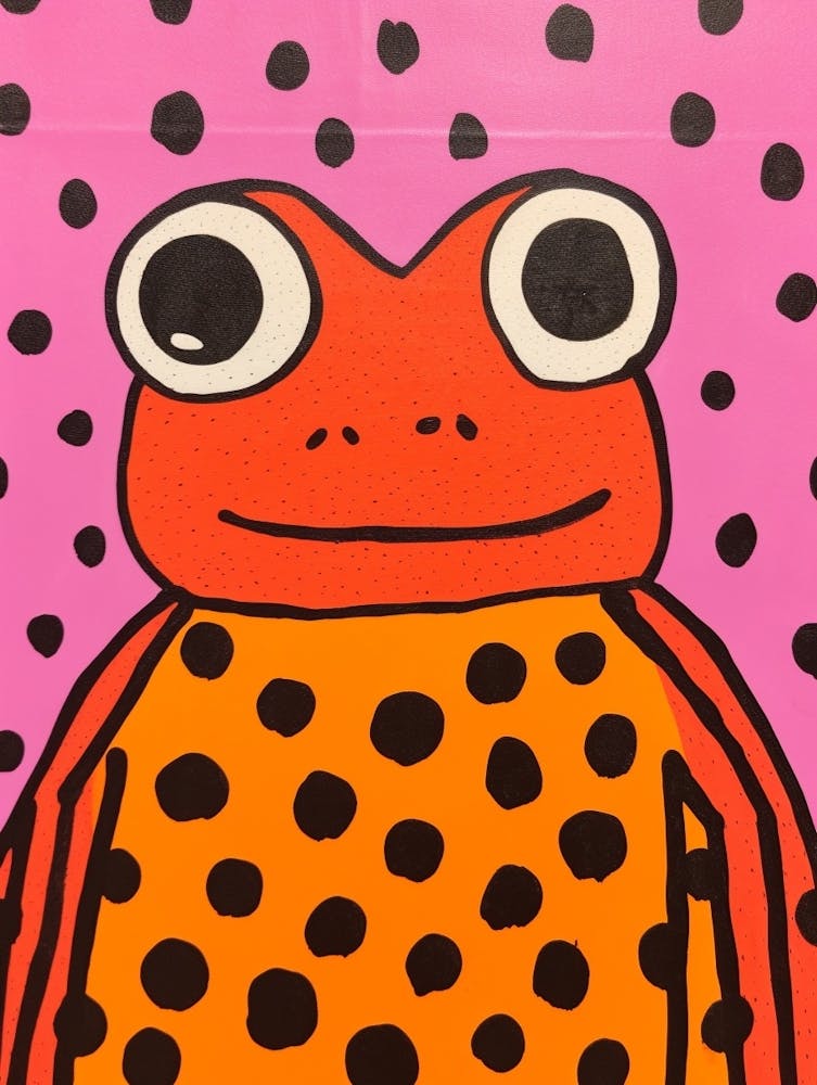 Pink Polka Dot Frog 2
