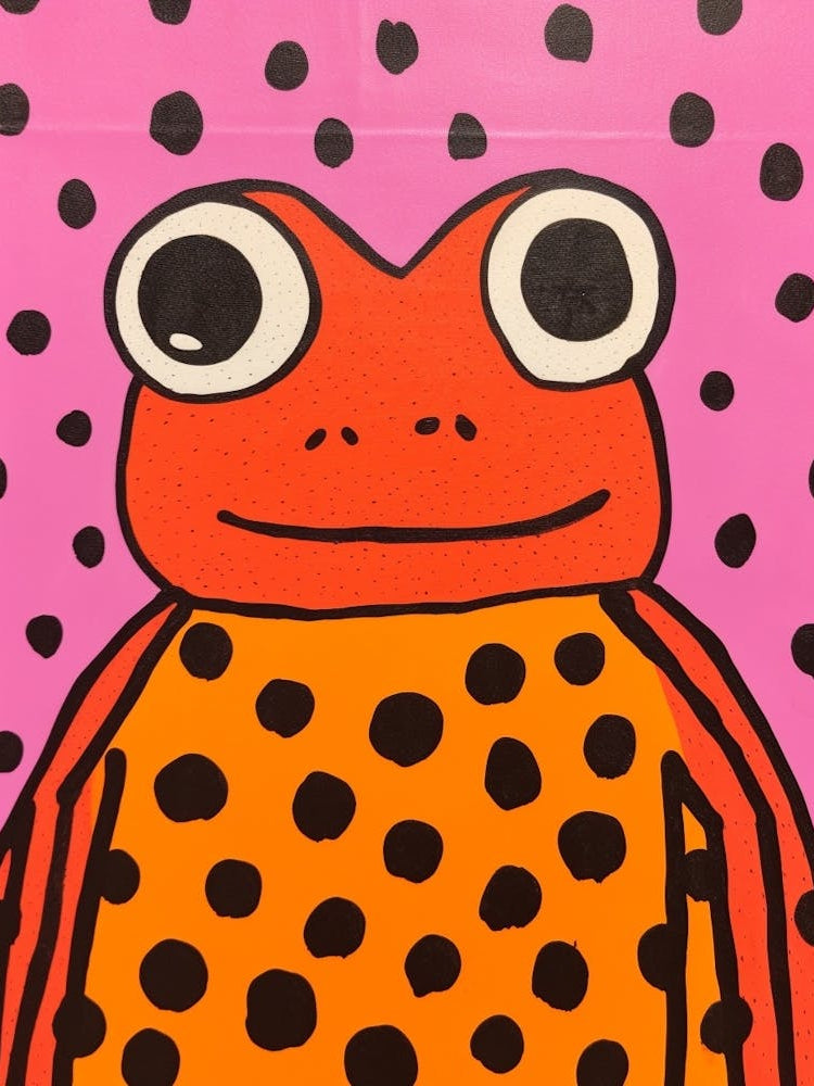 Pink Polka Dot Frog 2