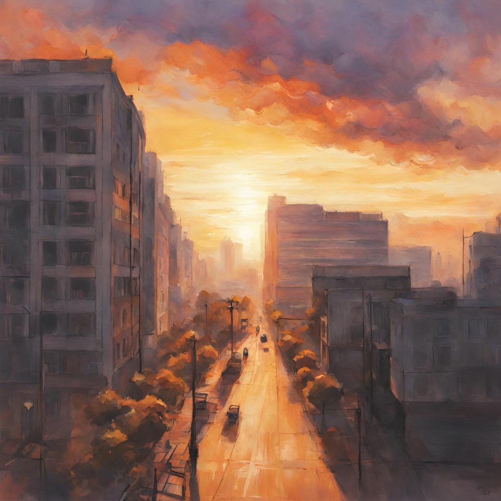 Sunset Cityscape