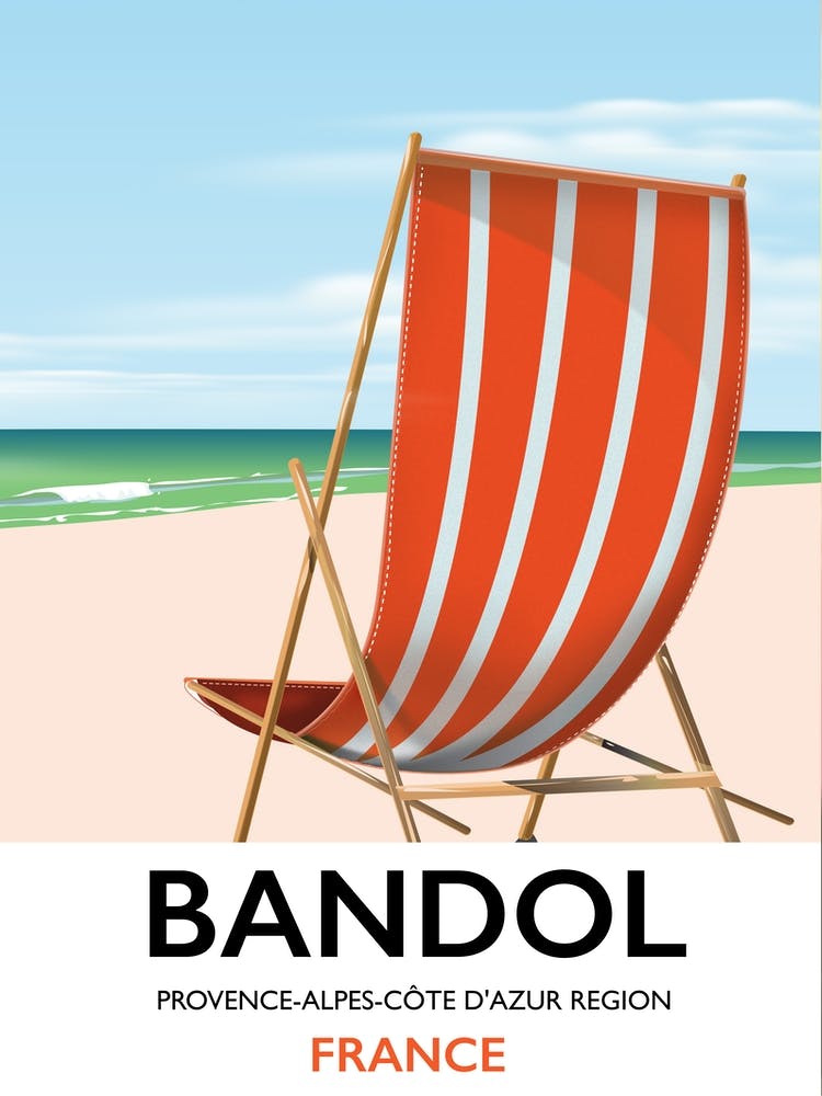 Bandol France seaside travel poster