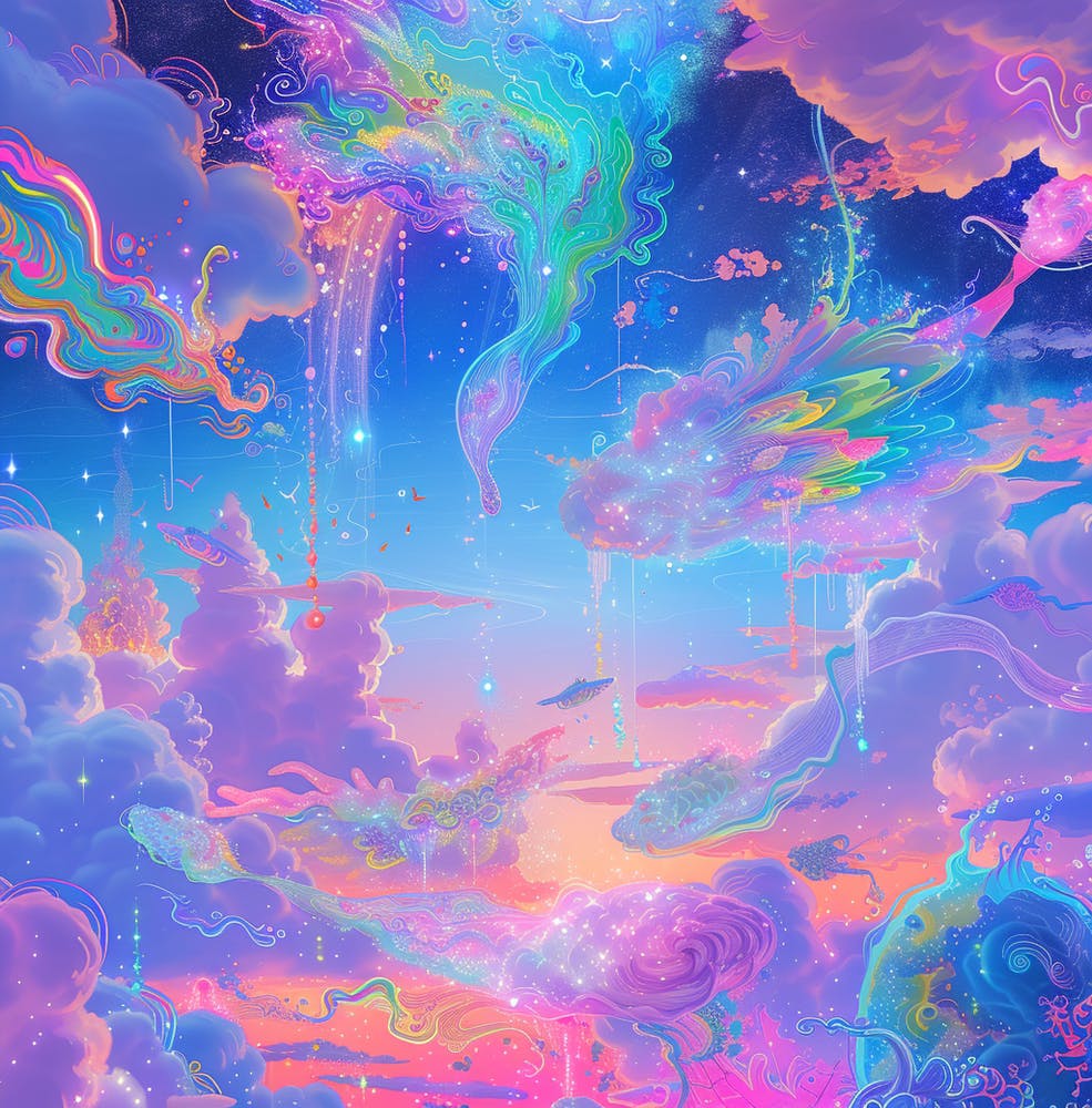 Psychedelischer Himmel