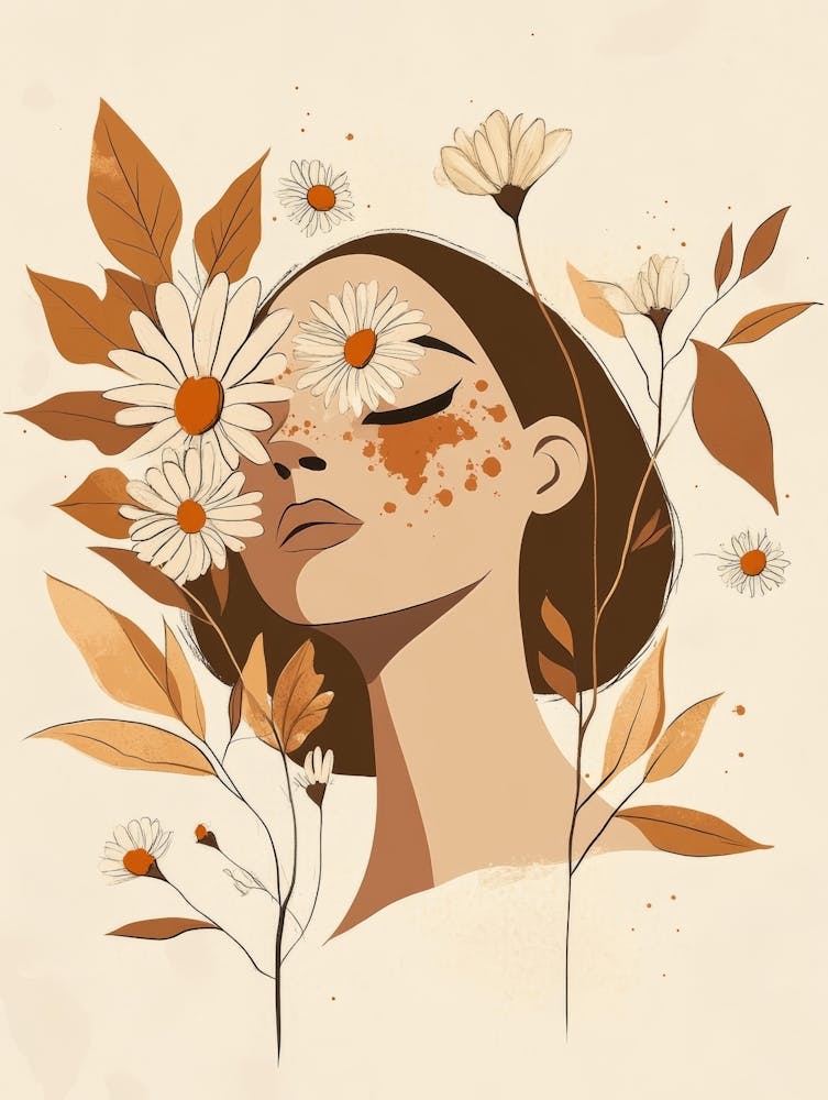 Girl With Flowers 19