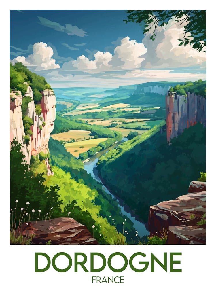 Affiche de voyage Dordogne