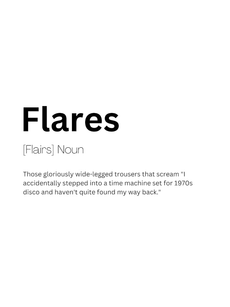 Flares Definition Meaning 1
