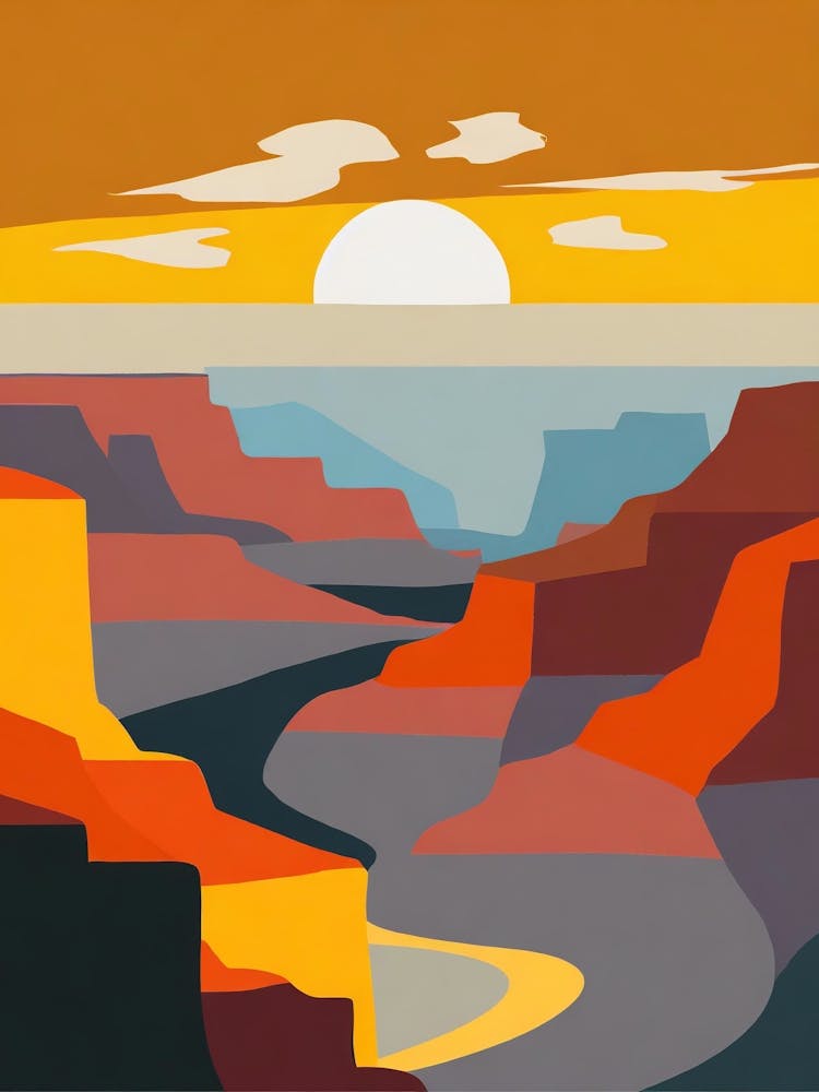 The Grand Canyon During Sunrise