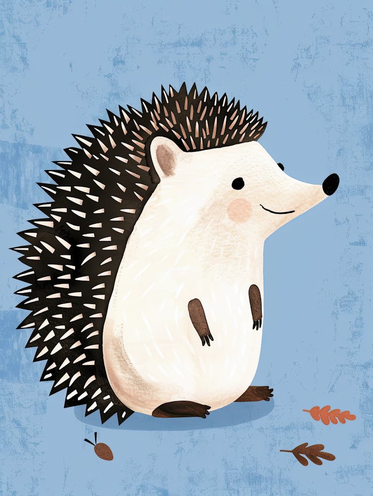 Happy Hedgehog Children Prints & Kids Posters