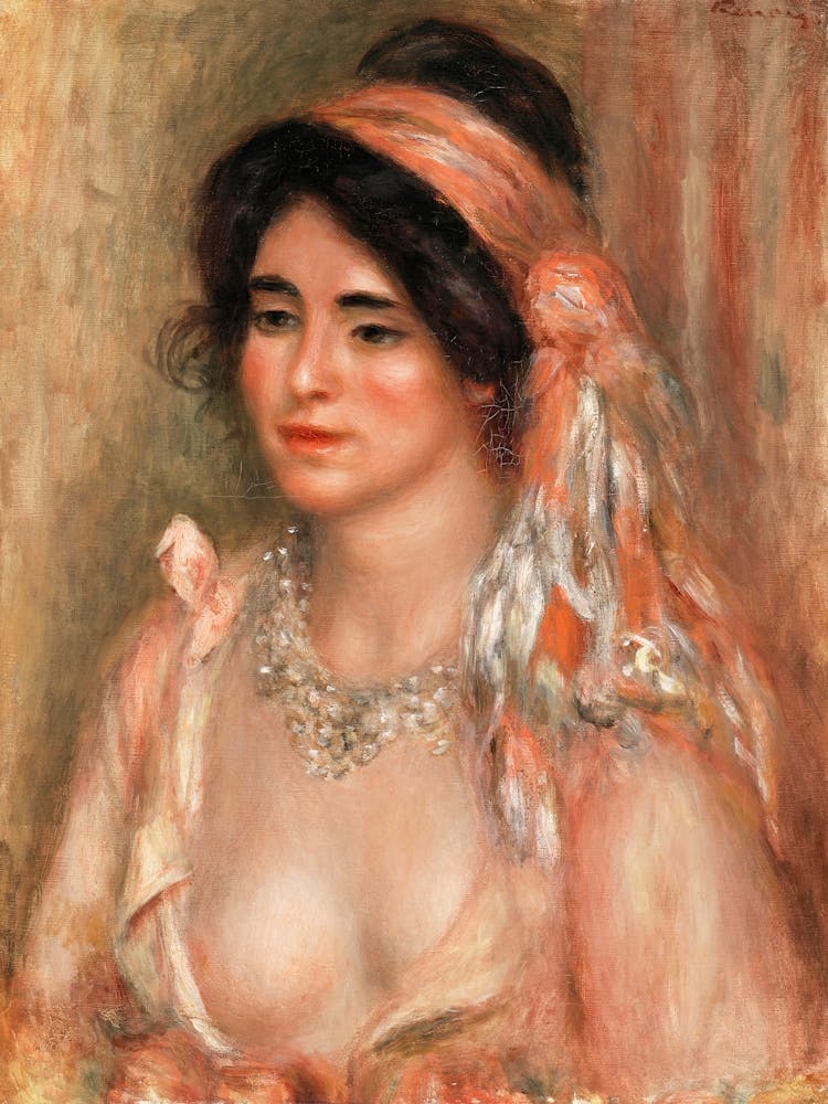 Woman With Black Hair, Pierre Auguste Renoir