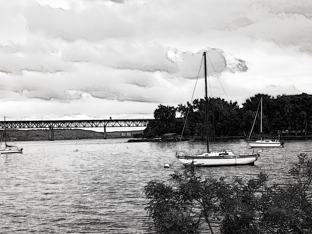 Boat on Hudson river
