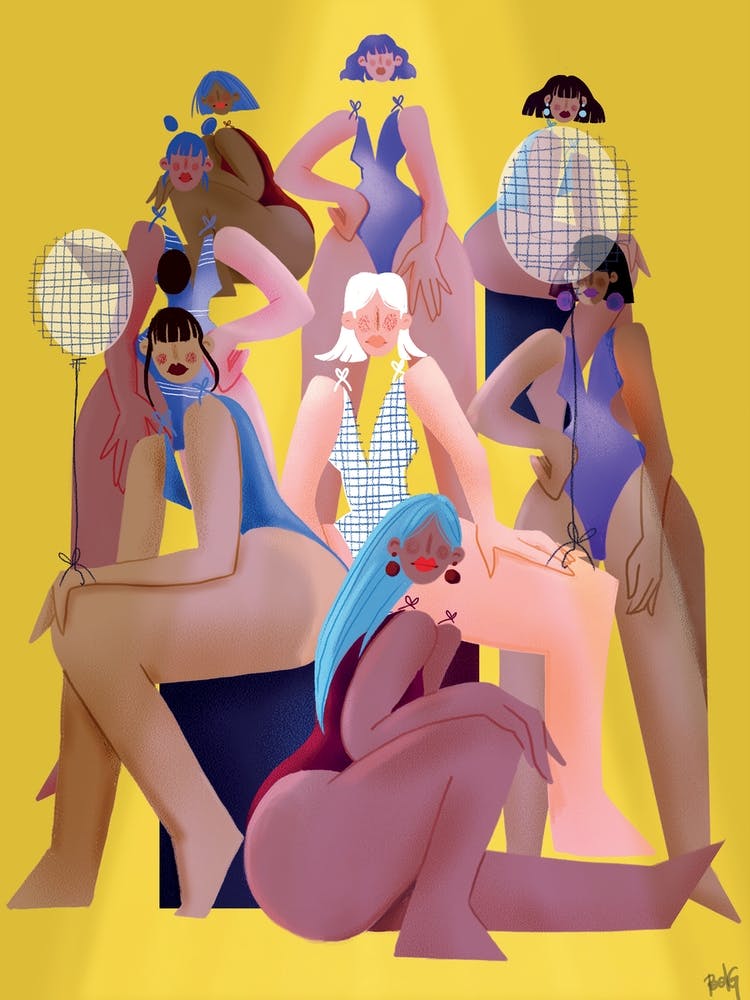 Girl Show In Yellow