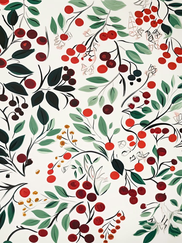 Cherries Fruit Drawing 7